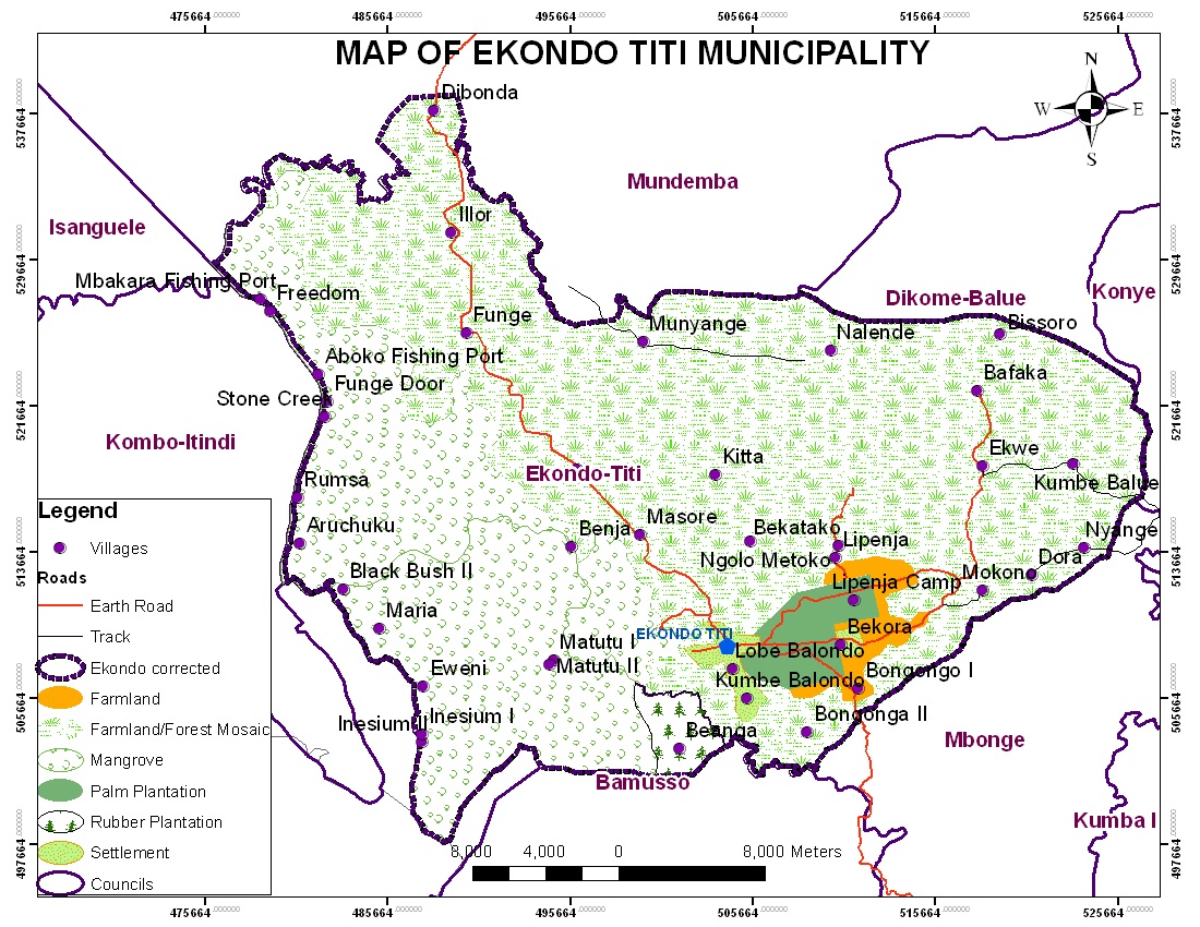 Case study map with target villages