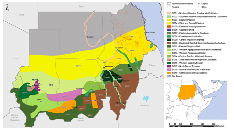 map of sudan